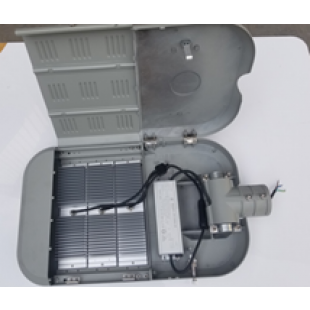 Medal panel for streetlight casing; module panel housing