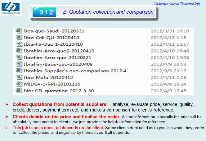 Service B-quotation collection & comparison